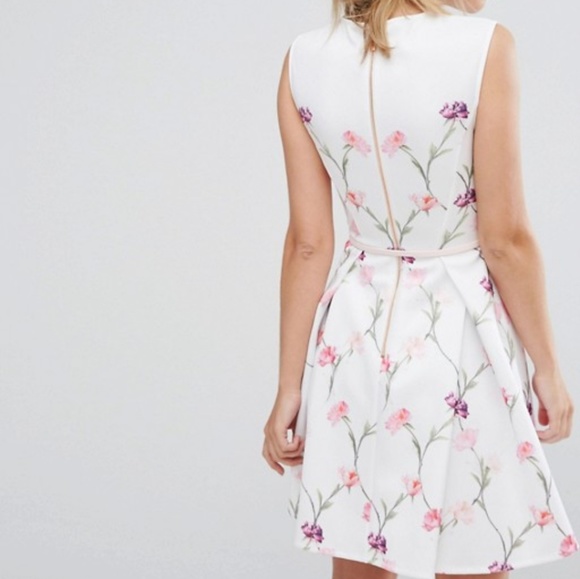 🍒NWT🍒 TED BAKER SKETCHED FLORAL DRESS - Picture 6 of 12